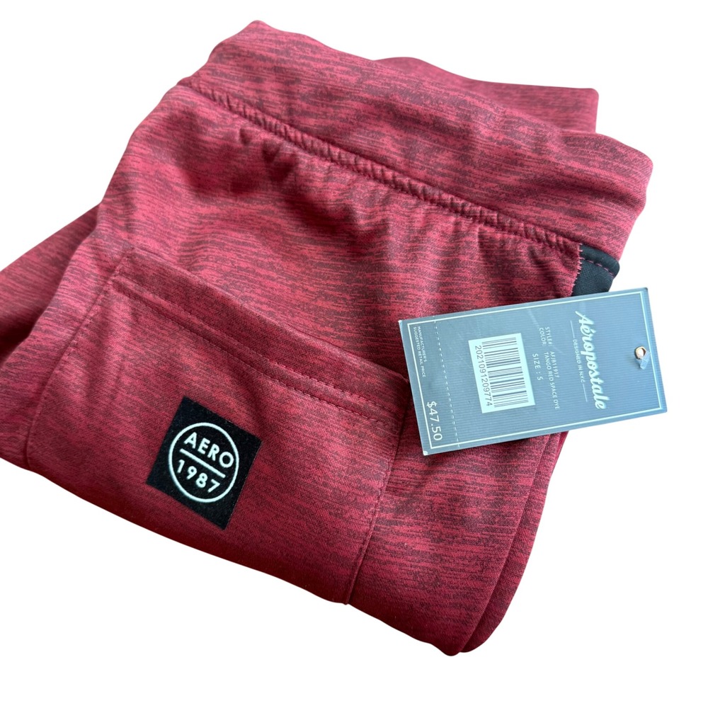 Aeropostale Mens Tango Red Space Dye Jogger Pants AFJB11917 Small NWT‎